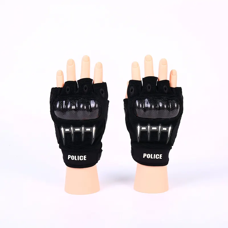 ถุงมือยุทธวิธีคาร์บอนไฟเบอร์ครึ่งนิ้ว